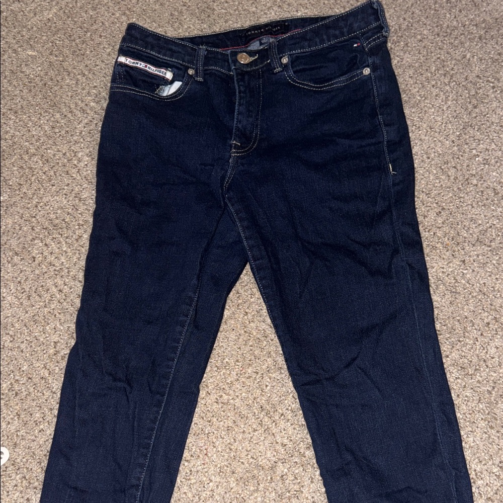Tommy Hilfiger Dark Blue Cuffed Jeans